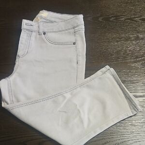 d. jeans Women's Straight Leg Light Gray Jeans